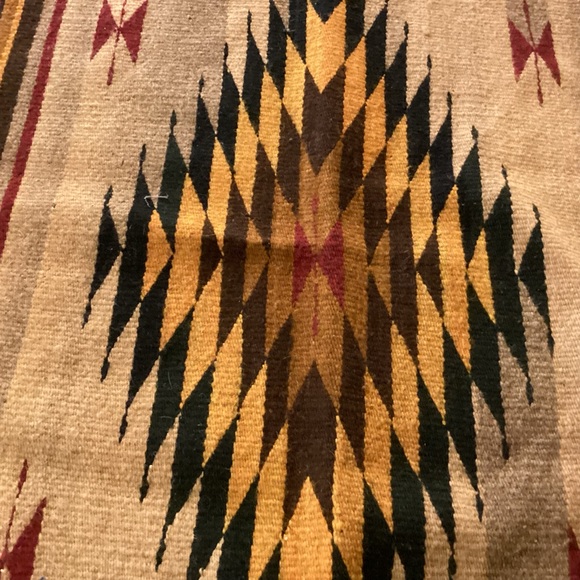 Vintage 1960’s 100% wool south west rug / wall hanging made in Mexico - Picture 6 of 11